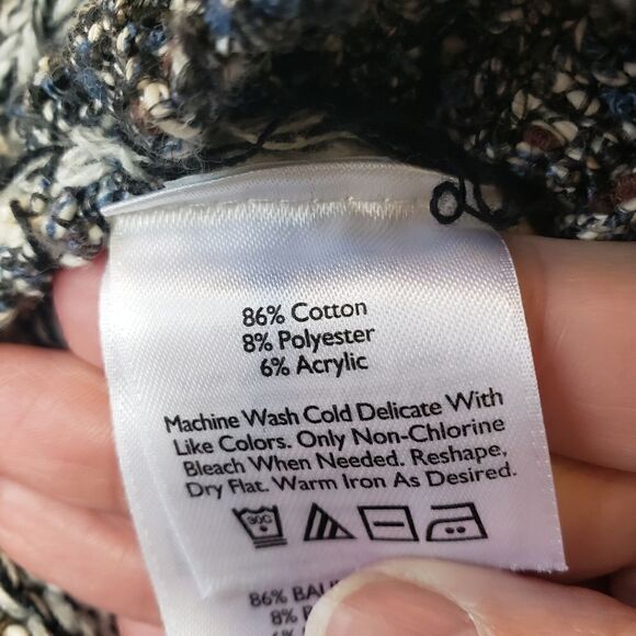 EDDIE BAUER Zip Front Striped Cardigan Sweater - Picture 6 of 7